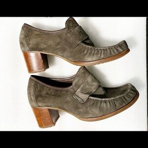 Timberland  vintage leather moccasin green olives